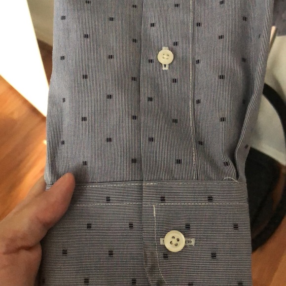 Jos. A. Bank Blue Long Sleeve Cotton Dress Shirt - Picture 3 of 10